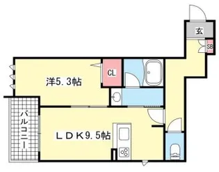 ベレオ元町山手【3階】の間取り