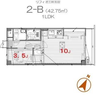 リフィオ三軒茶屋【3階】の間取り