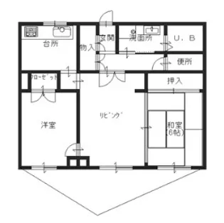 松永マンション【1階】の間取り
