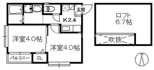 GOLDWING西新南【3階】の間取り