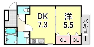 フジパレス阪急園田駅北Ⅲ番館【3階】の間取り