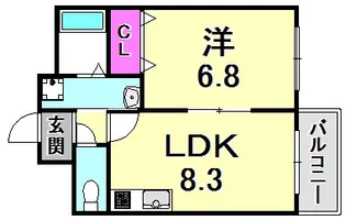 クレールモンド【2階】の間取り