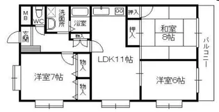ハイツときわ【2階】の間取り
