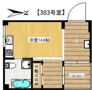 OAZO芦屋上宮川町【3階】の間取り