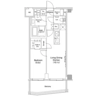 ザ・パークハビオ渋谷クロス【9階】の間取り