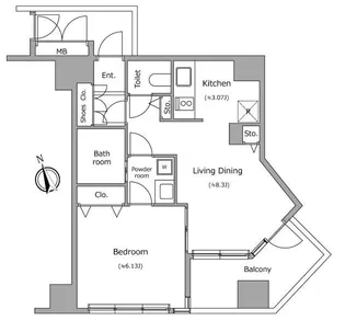 レジディア自由が丘【4階】の間取り