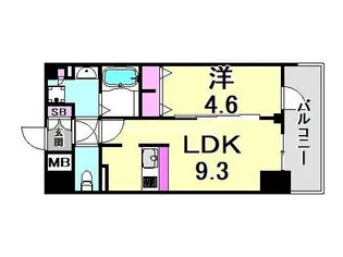 プレサンス THE 神戸【13階】の間取り