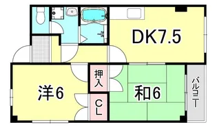 リンクス甲南【3階】の間取り