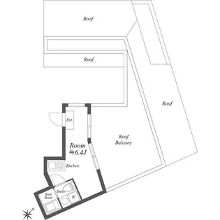 ルクレ神宮前【3階】の間取り