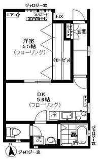 ゾンターク恵比寿【1階】の間取り