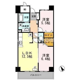 COCO MARINI【6階】の間取り