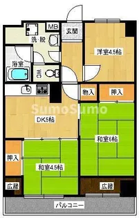 まいづる中央ビル【11階】の間取り