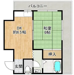 K−FLATS九条南【4階】の間取り
