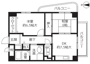 フローラル御影【2階】の間取り