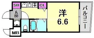 エステムコート神戸ハーバーランド前Ⅱ【4階】の間取り