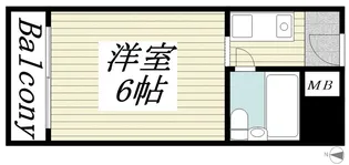 メゾン・ド・六甲パートⅠ【6階】の間取り