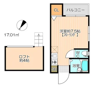 ボートハウス平尾【2階】の間取り
