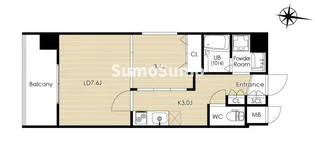 Renoas HAKATA【5階】の間取り