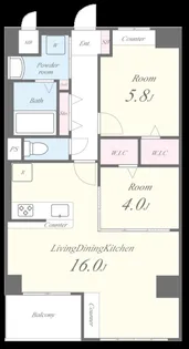 パストラーレ博多【5階】の間取り