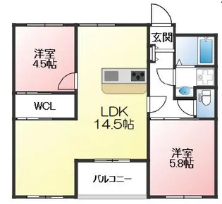 御崎北ビル【10階】の間取り