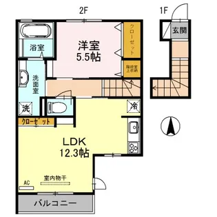 キャム月見山Ⅱの間取り