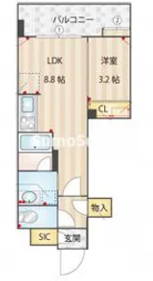 ヴィラージュ大濠【1階】の間取り