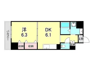 EIGHT KOBE【7階】の間取り