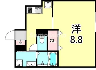 ペルスネージュ岡田【2階】の間取り