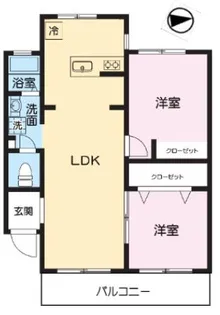 コーポ中山【1階】の間取り