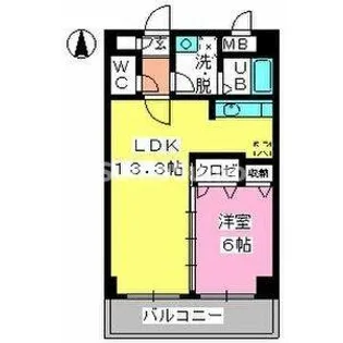ベイシック大名【9階】の間取り