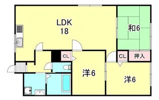 グランディア芦屋浜【2階】の間取り