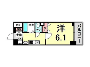 プレサンス神戸プレシャス【7階】の間取り