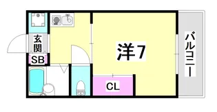 コートアゼリア【1階】の間取り