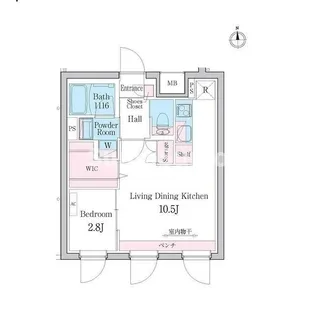 デュオメゾン都立大学【1階】の間取り