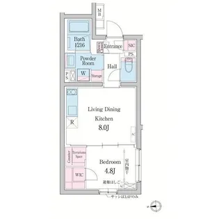 デュオメゾン渋谷【4階】の間取り