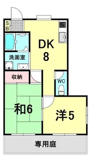 ビラ御影【1階】の間取り