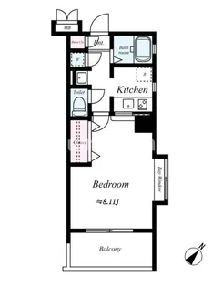 エンクレスト大博通り【5階】の間取り