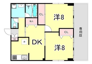 ドム・モンド【1階】の間取り