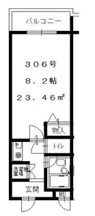 西灘駅前ハイツ【3階】の間取り