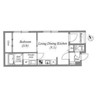 ハーモニーテラス花川Ⅳ【3階】の間取り