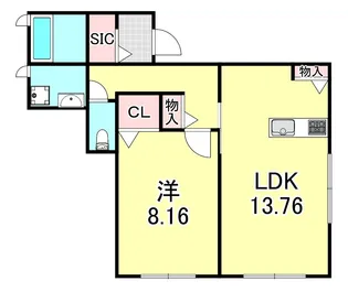TOKOHA芦屋【1階】の間取り