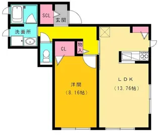 TOKOHA芦屋【1階】の間取り