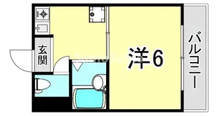 ワンフラーリッシュ西宮【6階】の間取り