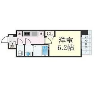 プレサンス難波デヴァンテ【3階】の間取り