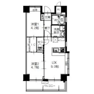 ヒルクレスト大橋I【2階】の間取り