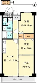 須磨月見山ハイツ【4階】の間取り