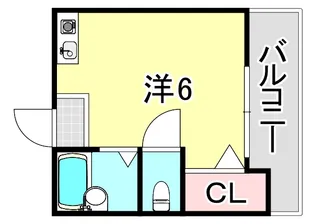 シャレー北野【1階】の間取り