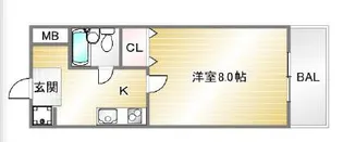ラフォーレ兵庫B【3階】の間取り