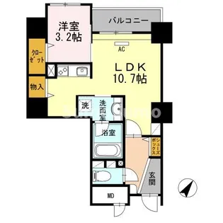 リーブル博多駅前【13階】の間取り