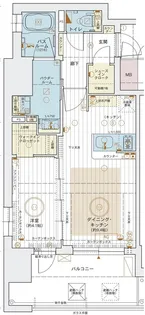 エステムコート新神戸Ⅱ駅前山手【15階】の間取り